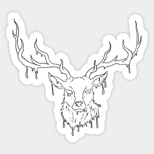 Drip Deer Sticker